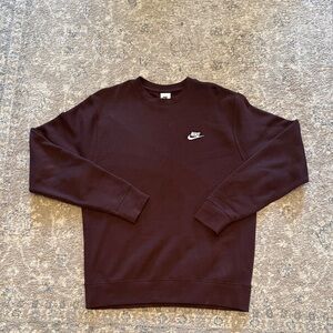 Nike Men's Dark Brown Crewneck Sweater